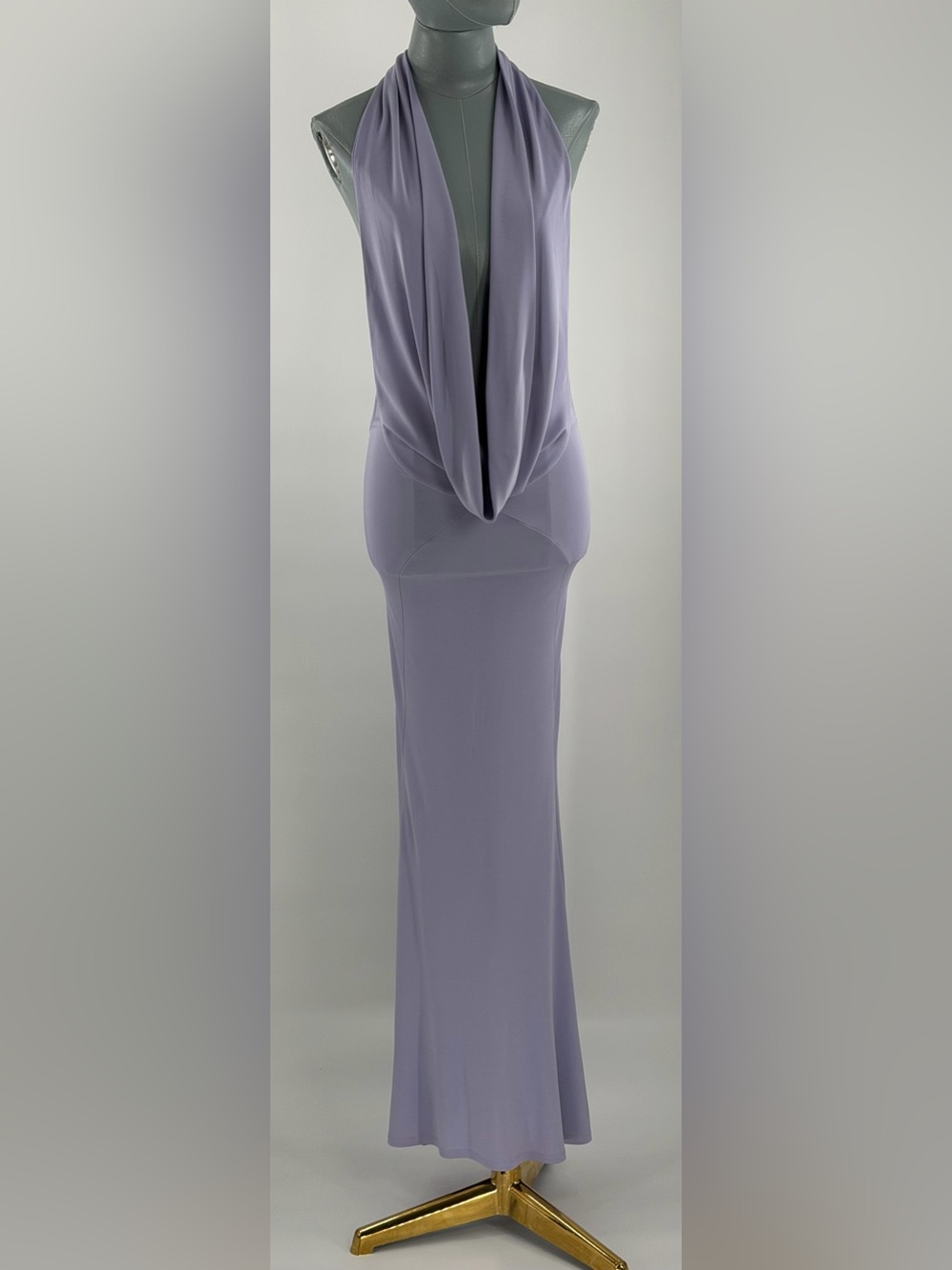 🆕 RAT & BOA 🧿 NWOT Aris Maxi Cowl Halter Neck Midi Dress, Lilac Sz XS *NOTAGS* - Picture 14 of 17